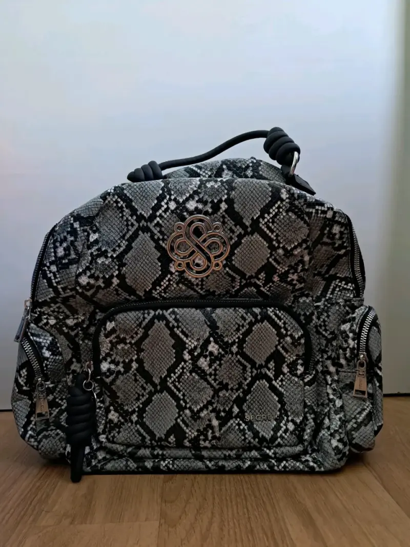 Mochila de moda estampado serpiente Secret