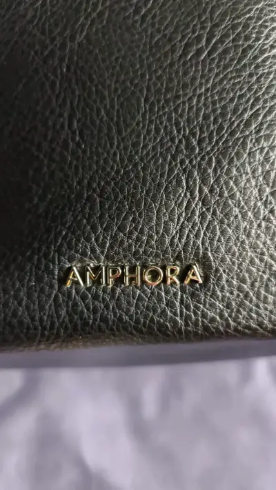 Mochila negra de cuero Amphora con múltiples bolsillos - miniatura 5