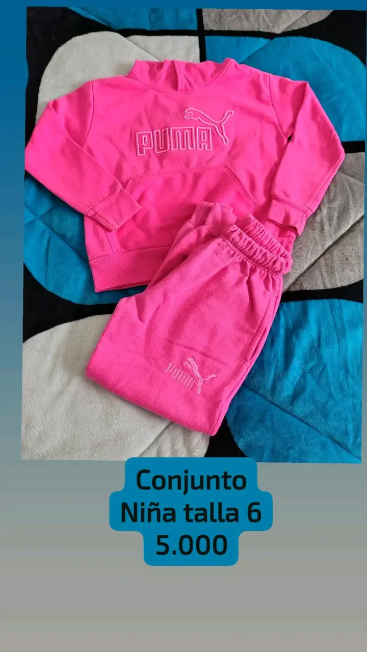 Conjunto deportivo niña talla 6 Puma