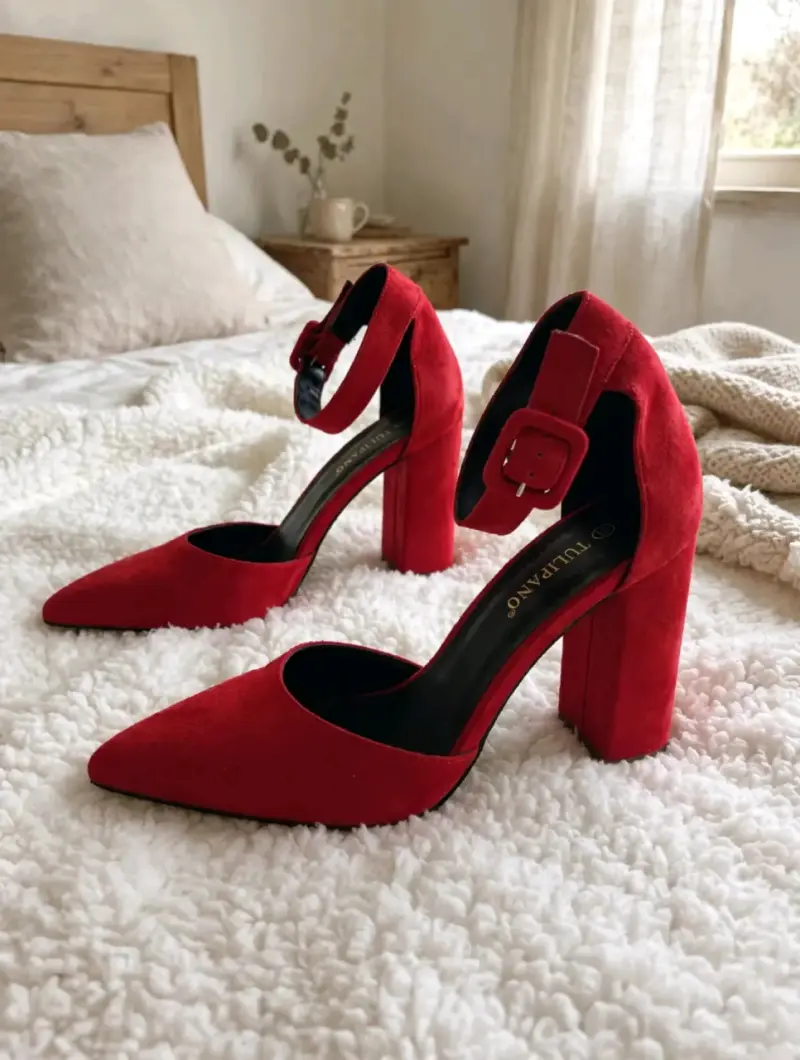 Zapatos de tacón rojo Tulipano elegantes - 3
