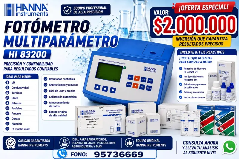 Fotómetro Multiparámetro Hanna Instruments HI 83200