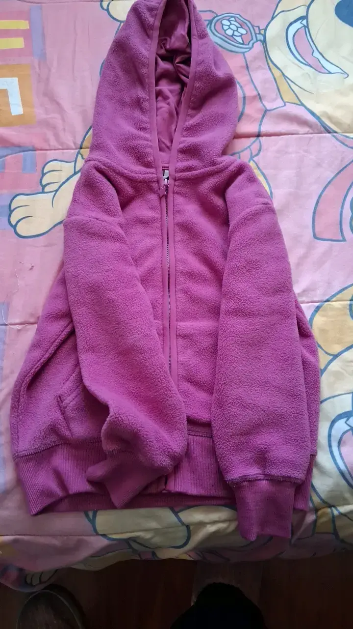 Polerón rosado con capucha para niña Talla 6 - 2
