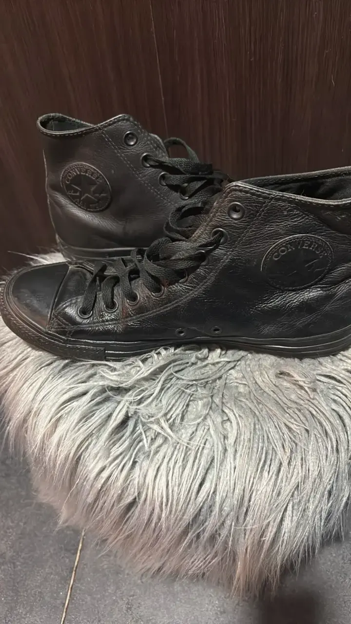 Zapatillas negras de cuero Converse - 3
