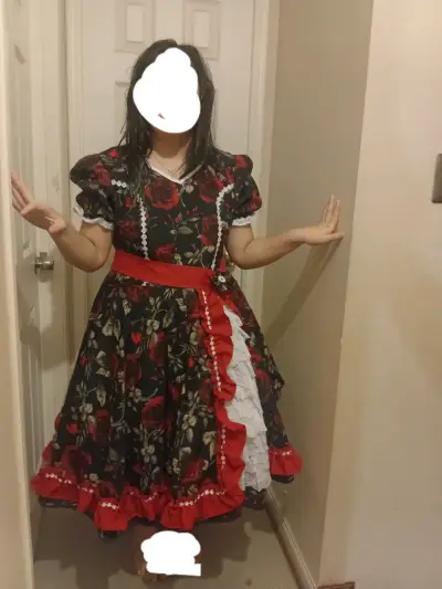 Vestidos floral vintage con lazo rojo - miniatura 2