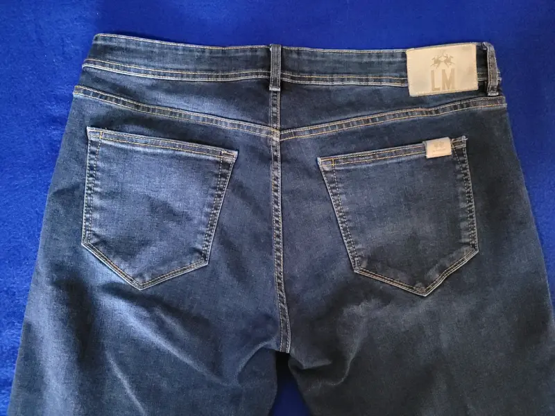 Jeans de mezclilla azul para hombre - 3