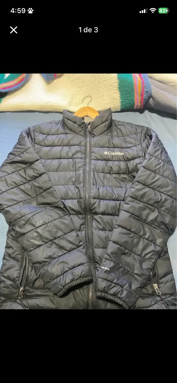 Chaqueta Columbia negra térmica para hombre - 1