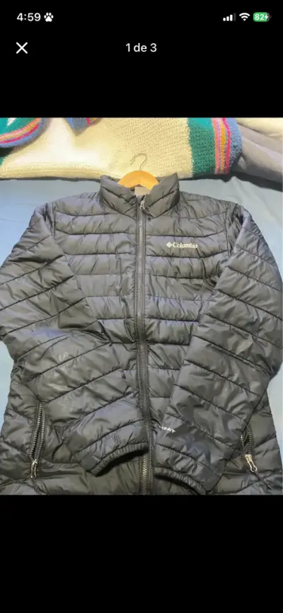 Chaqueta Columbia negra térmica para hombre - miniatura 1