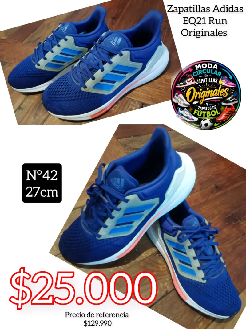 Zapatillas Adidas EQ21 Run Azul Talla 42