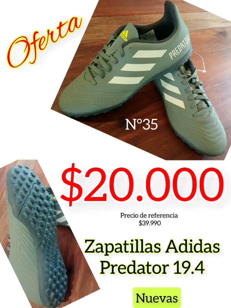 Zapatillas Adidas Predator 19.4 Nuevas Talla 35