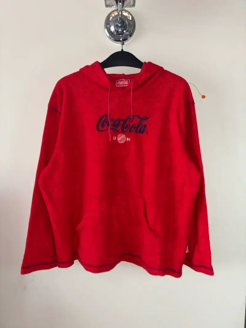 Polerón polar rojo Coca-Cola con capucha - 1