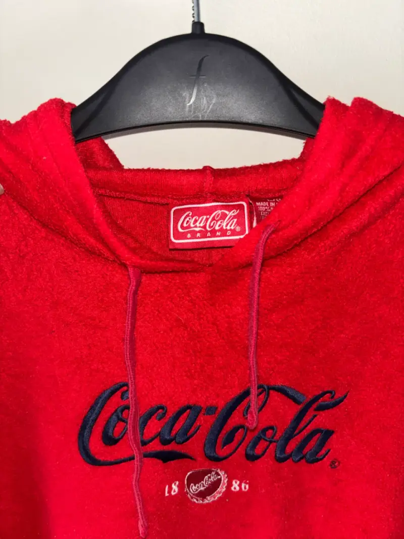 Polerón polar rojo Coca-Cola con capucha - 3