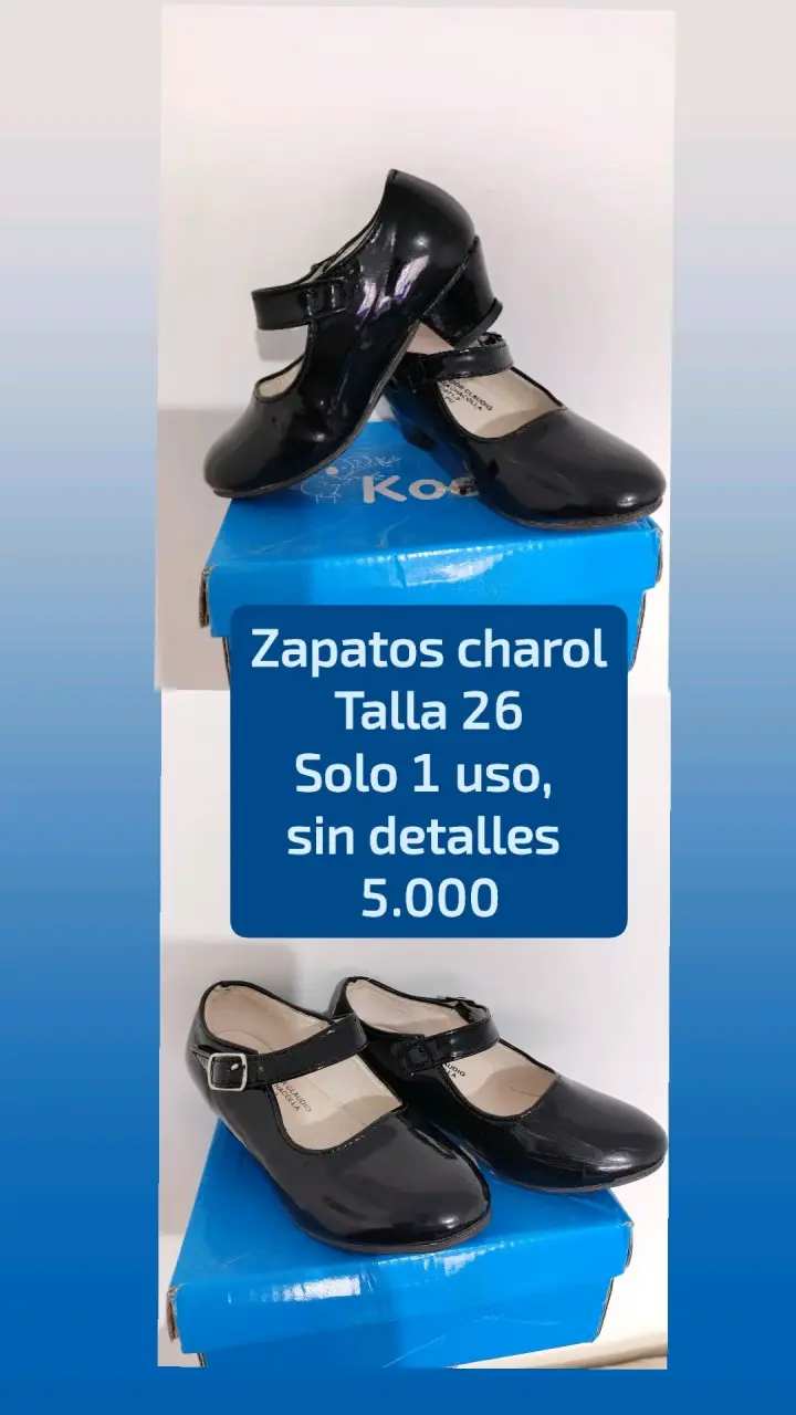 Zapatos de charol negros talla 26 para niña