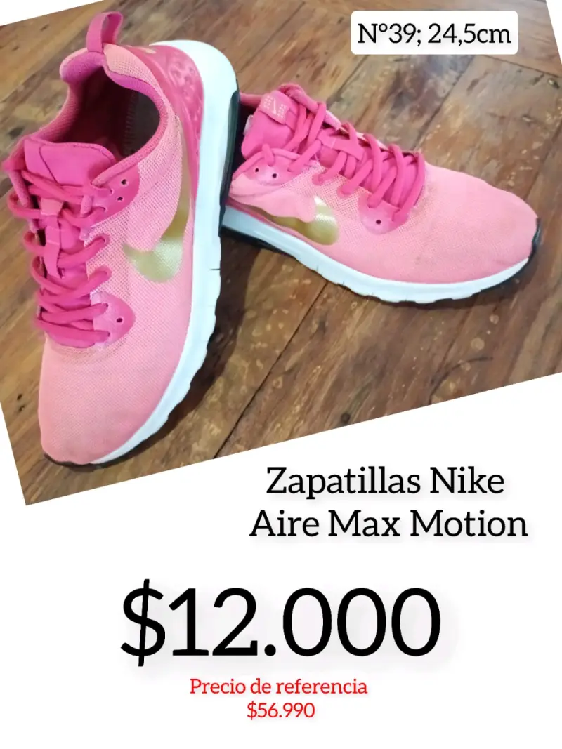 Zapatillas Nike Air Max Motion rosadas talla 39