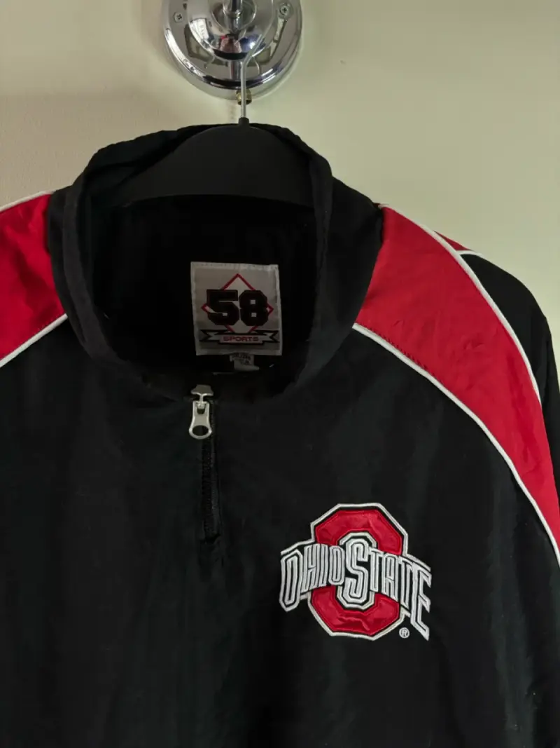 Chaqueta deportiva Ohio State negra y roja - 5