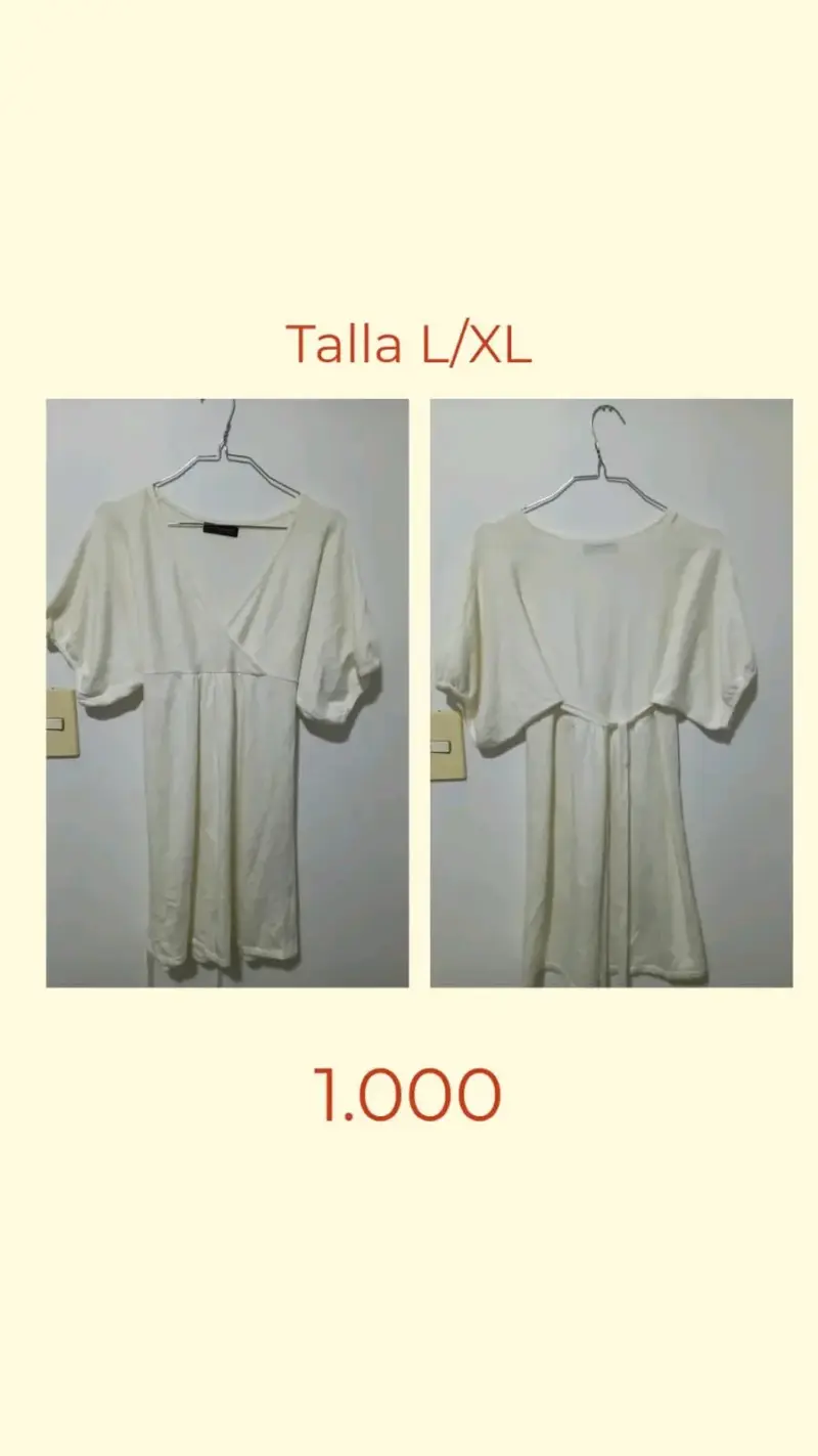 Vestido blanco talla L/XL
