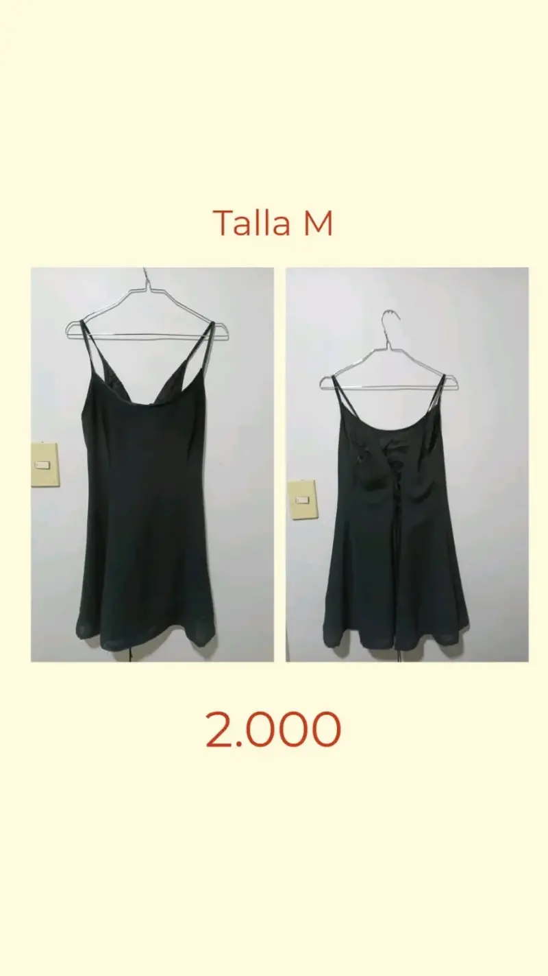 Vestido negro corto talla M