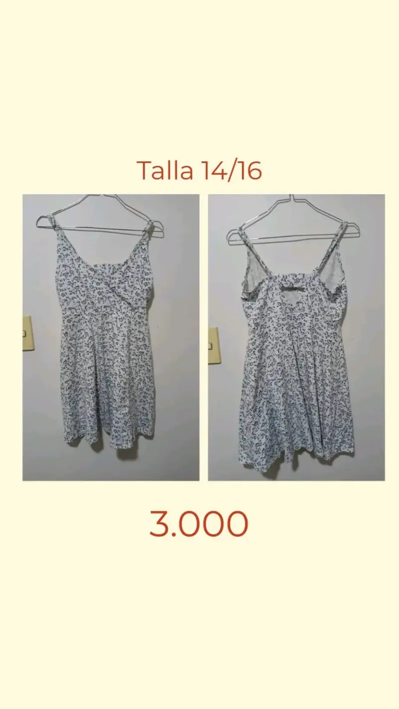 Vestido de verano estampado talla 14/16