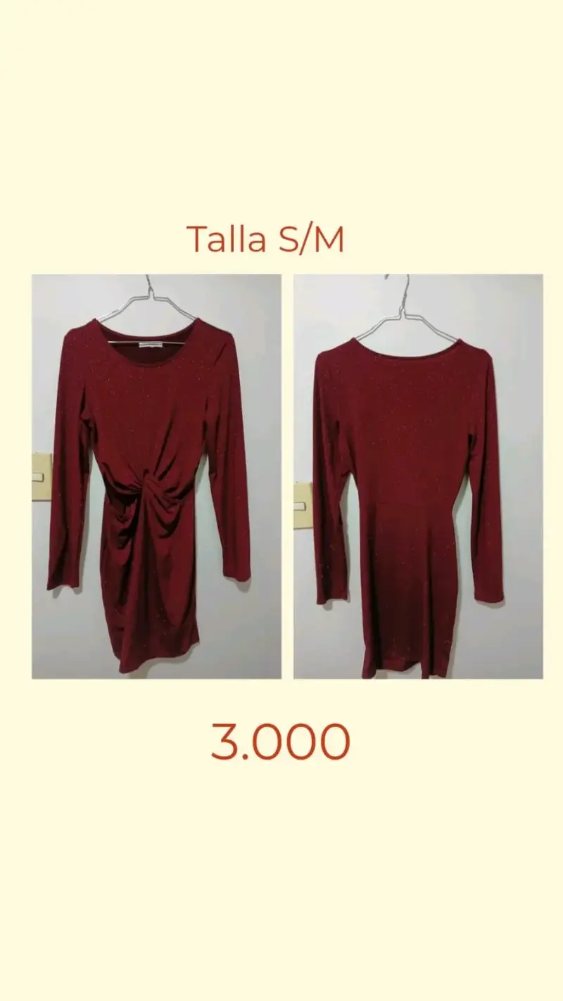 Vestido rojo con detalle fruncido