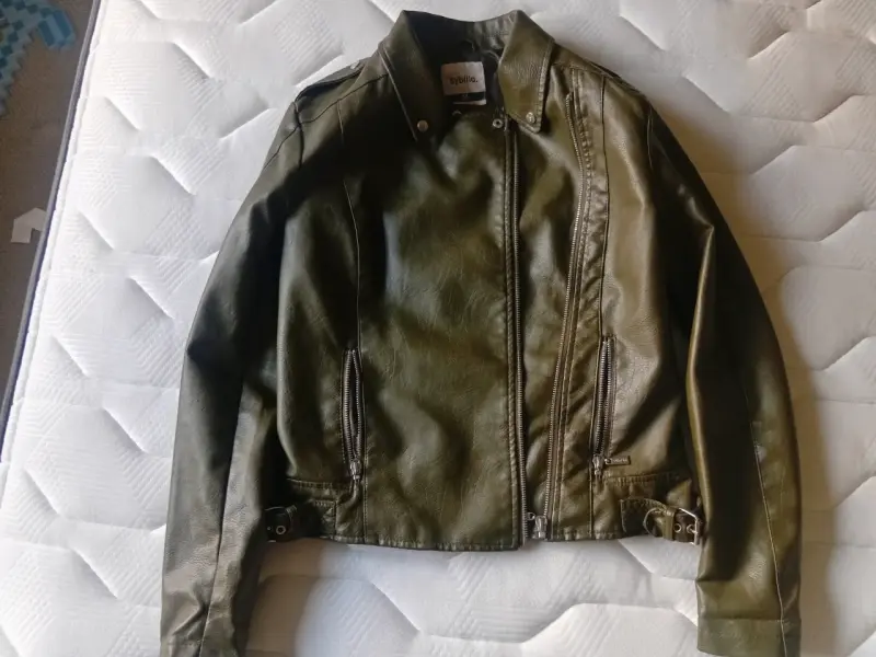 Chaqueta de cuero verde Sybilla para mujer - 1