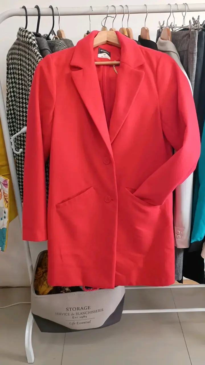 Abrigo de lana a cuadros para mujer - 2