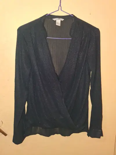 Blusa azul de manga larga H&M elegante - miniatura 1