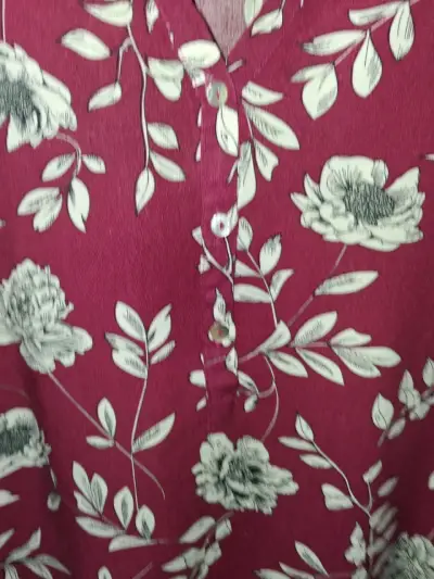 Blusa floral burdeos de mujer Newport - miniatura 5