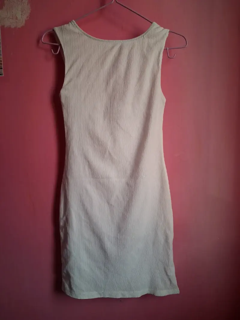 Vestido sin mangas blanco talla XS - 1