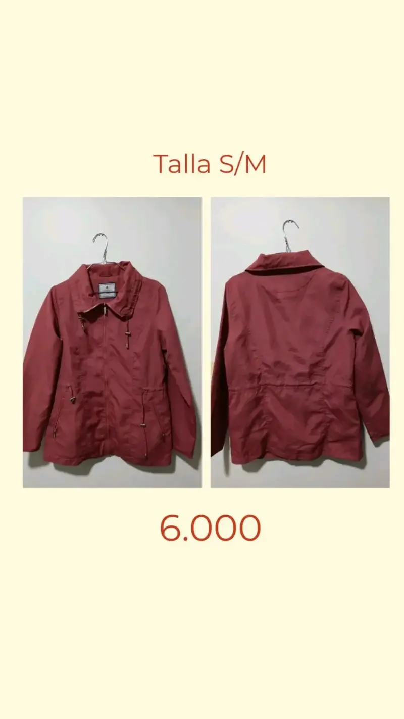 Chaqueta roja talla S/M para mujer