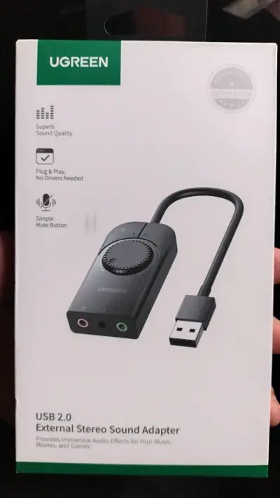Adaptador de Sonido USB 2.0 UGREEN - miniatura 1