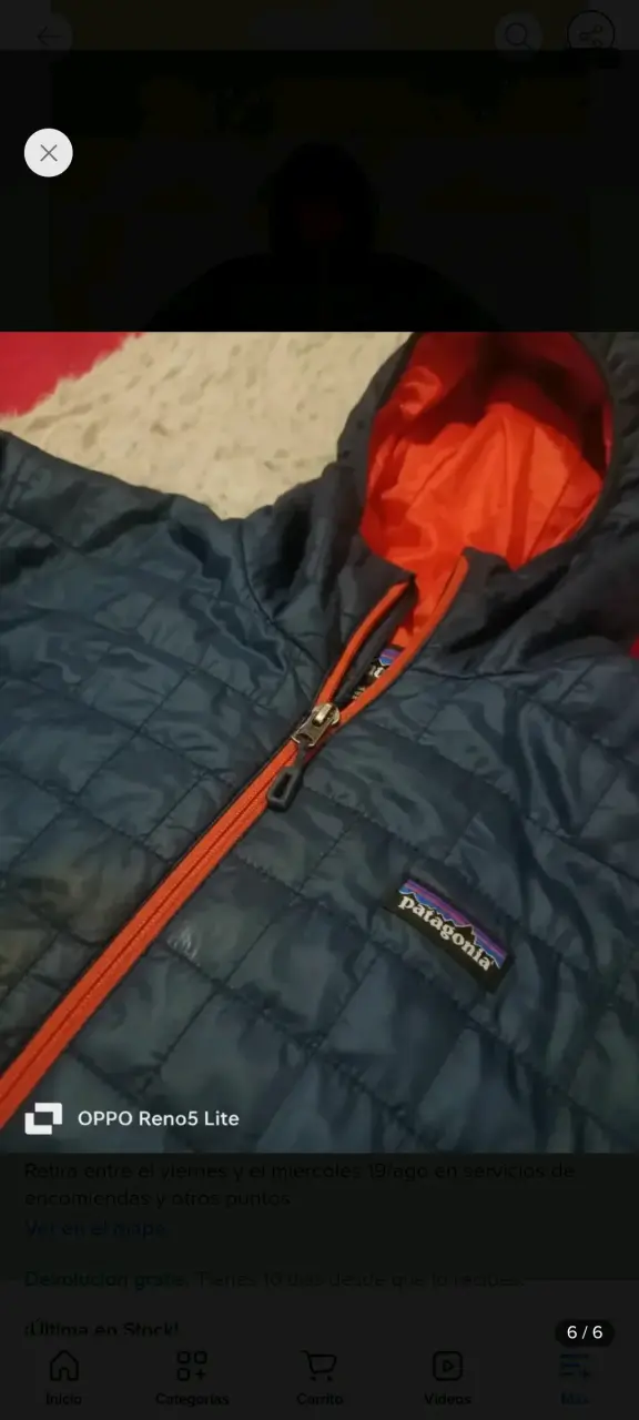 Chaqueta Patagonia Azul con Capucha - 1
