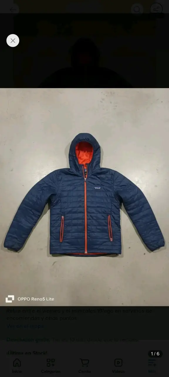 Chaqueta Patagonia Azul con Capucha - 2