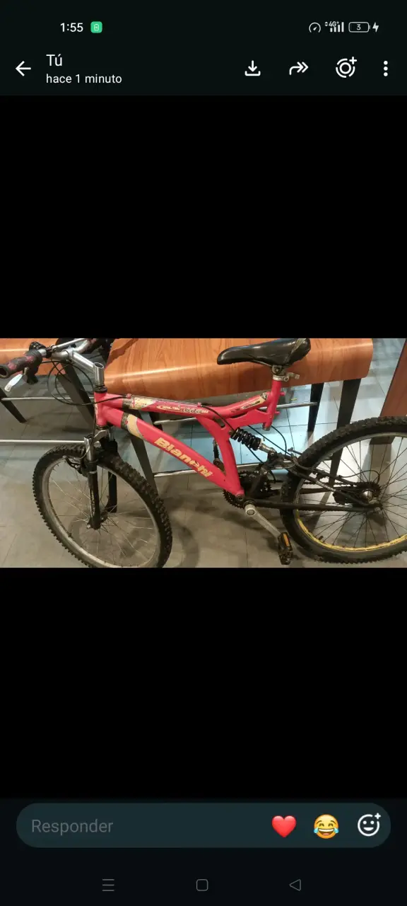 Bicicleta de montaña Bianchi roja con suspensión - 4