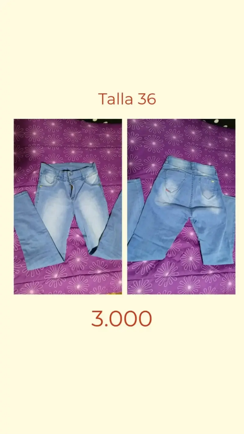 Jeans azules talla 36 para mujer