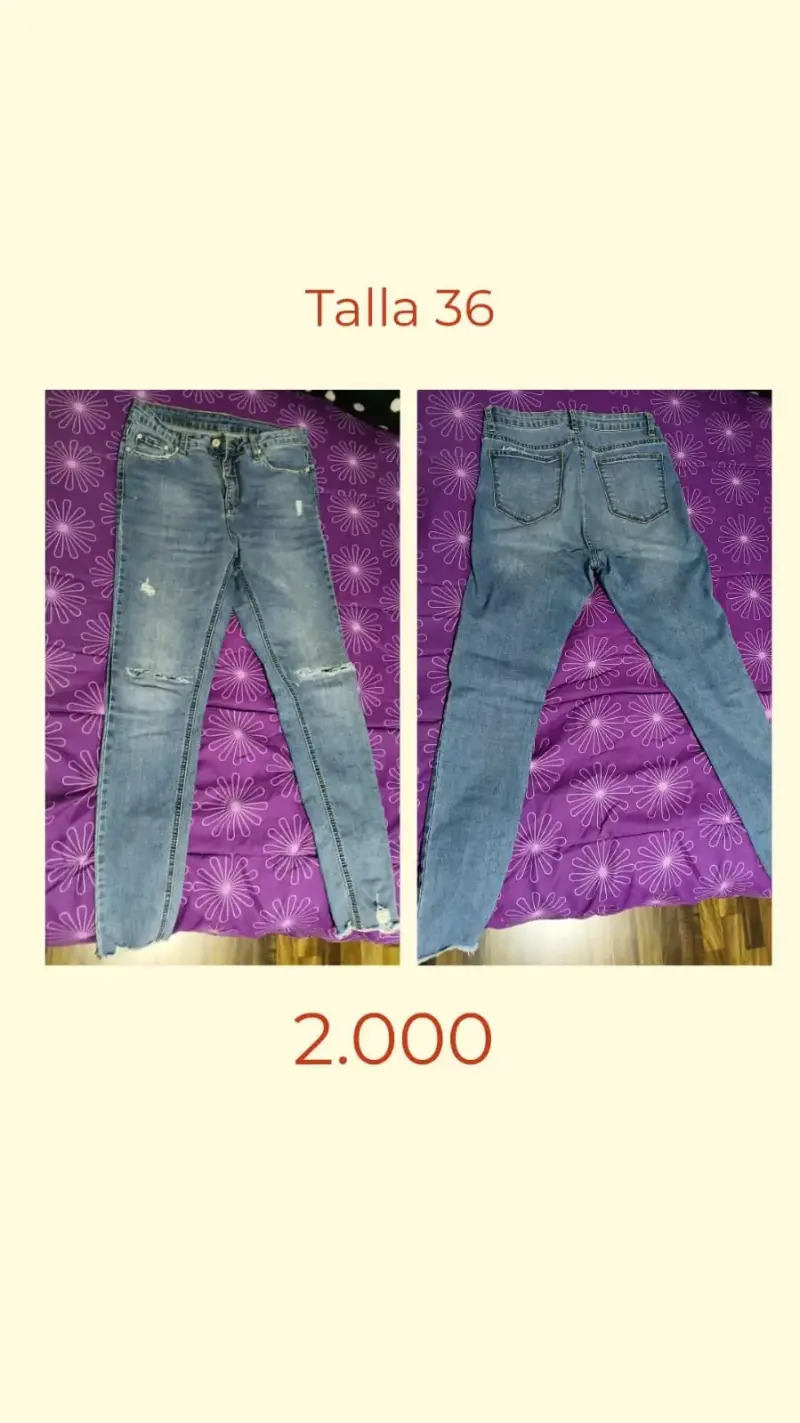Jeans de Mujer Talla 36 Desgastados