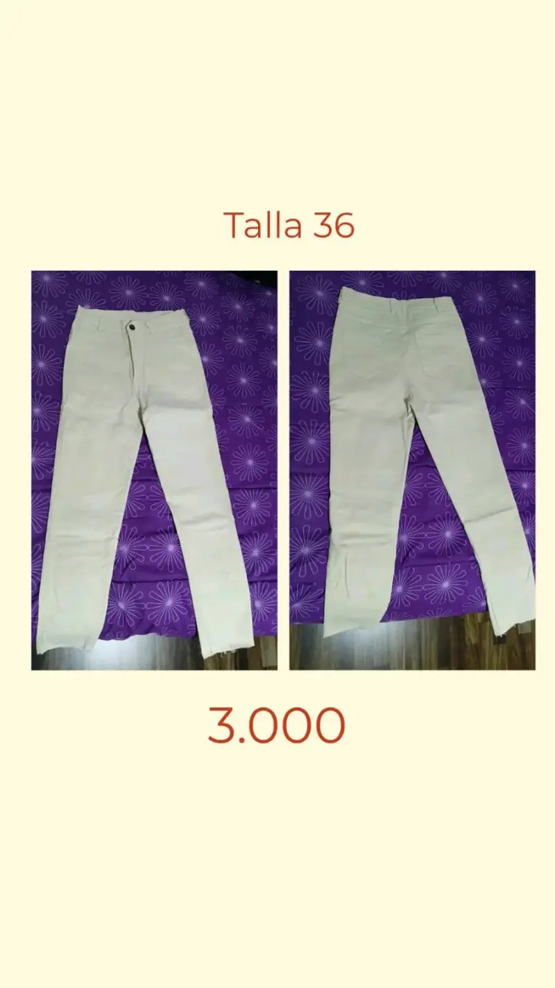 Pantalones beige talla 36 en buen estado