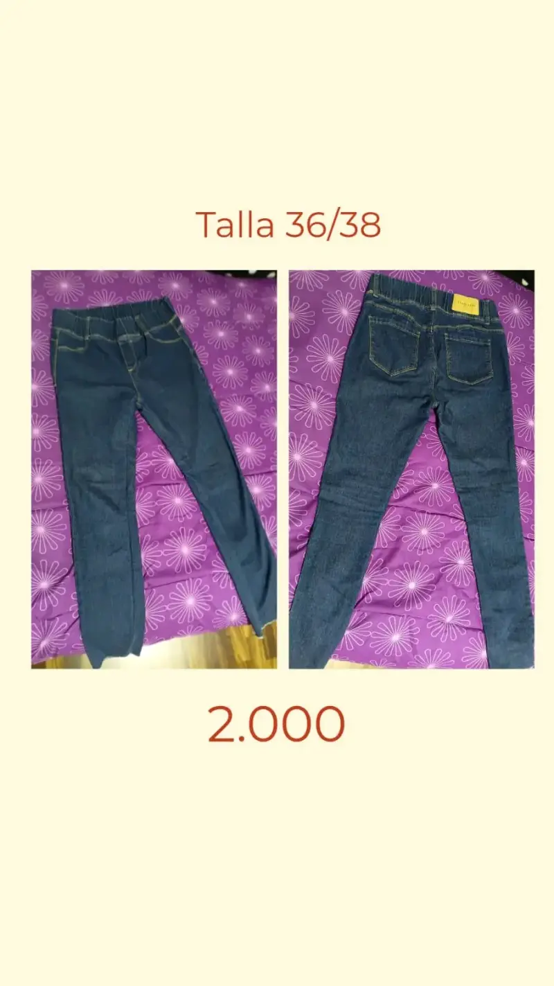 Jeans azul oscuro talla 36/38 para mujer