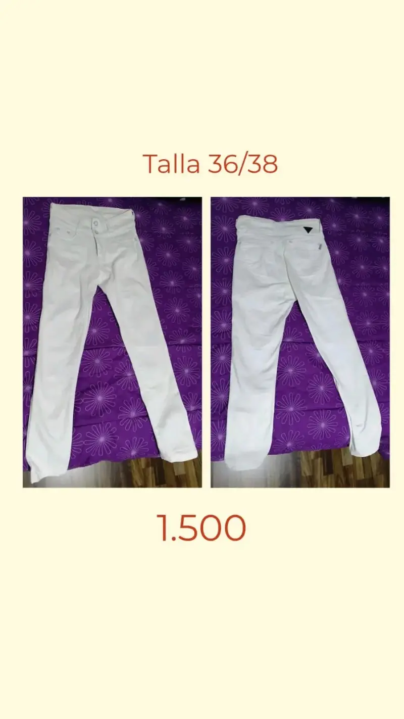 Pantalones blancos talla 36/38