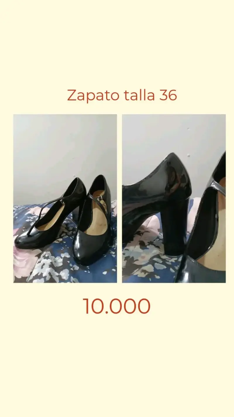 Zapatos de charol negros talla 36