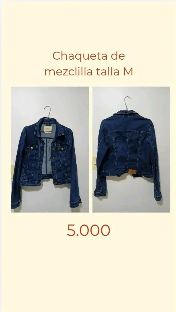Chaqueta de mezclilla azul talla M
