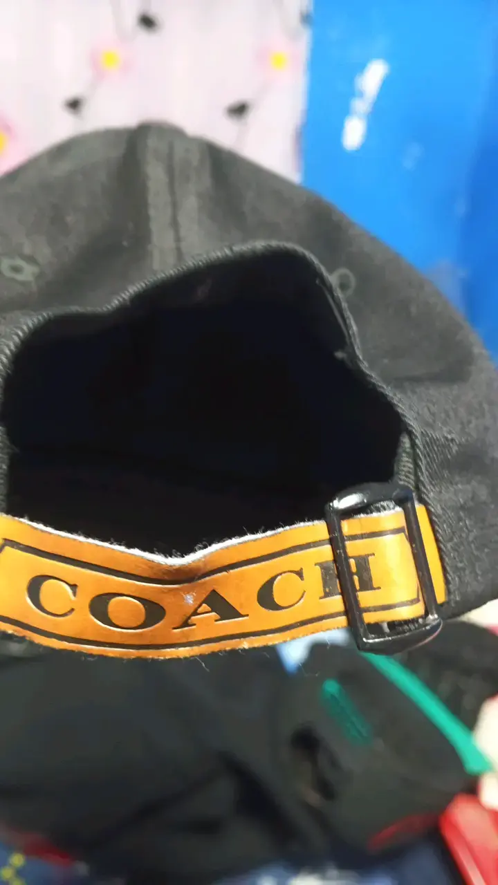 Gorra negra Coach con logo bordado - 3