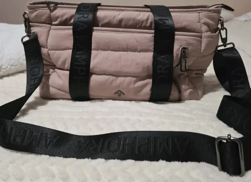 Cartera tote Amphora Simona mediana rosa viejo - 2