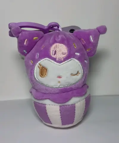 Llavero de peluche kuromi diseño kawaii - miniatura 1