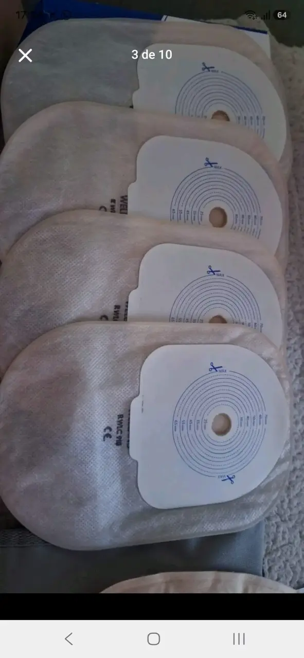 Bolsas de ostomía Hollister con filtro + materiale - 3
