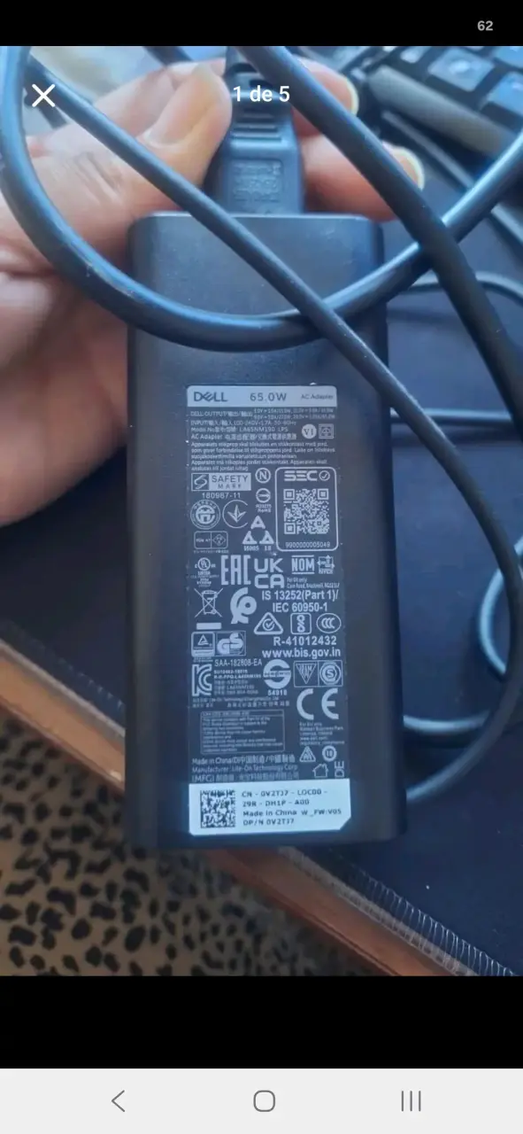 Cargador Dell 65W con Conector USB-C - 3