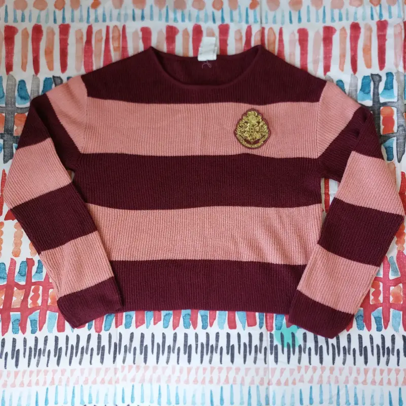 Suéter a rayas con escudo de  harry Potter H&M
