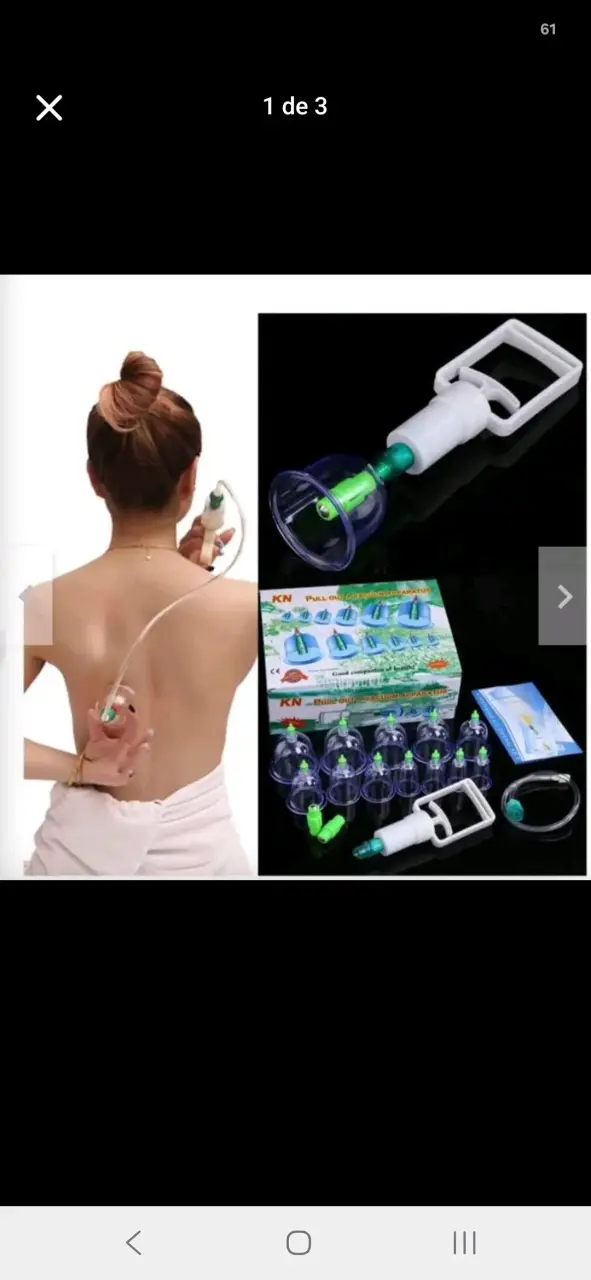 Set de ventosas para terapia de succión