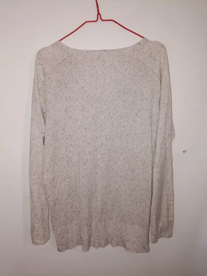 Suéter beige de mujer con diseño jaspeado - 2