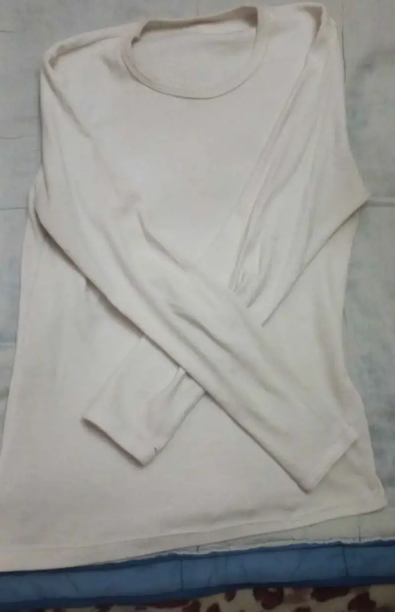 Polera blanca manga larga para mujer