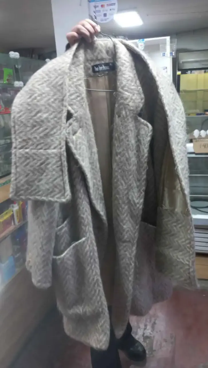 Abrigo de lana Paul Levy Designs beige - 3