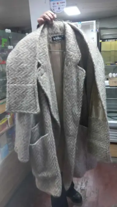 Abrigo de lana Paul Levy Designs beige - miniatura 3